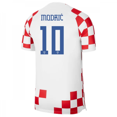 Fußballtrikots Kroatien Modrić 10 FIFA WM 2022 Kurzarm Heimtrikotsatz kaufen